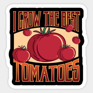 Funny Home Grown Food Tomato Design for Tomatoes Gardeners Sticker